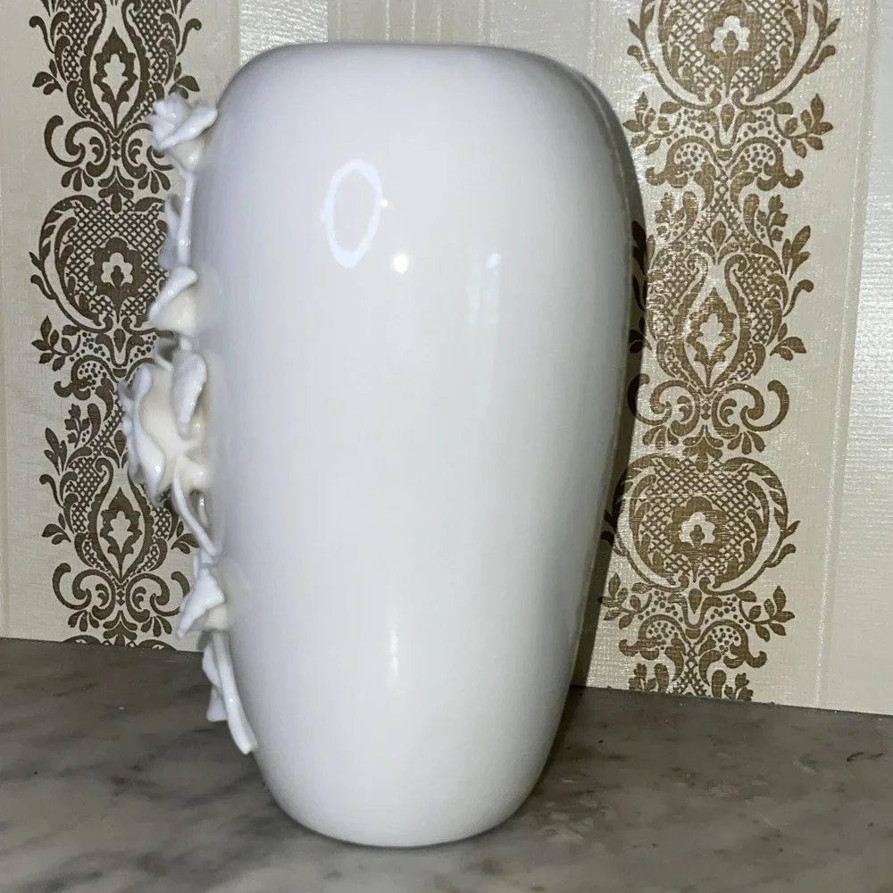 Pure White Tall Ivory Porcelain Vase 6